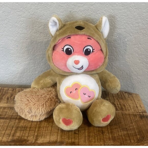 Care Bear Unlock The Magic Love a Lot Plush Removable Hood 12" Squirrel suit - Picture 2 of 10